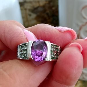Beautiful unique amethyst ring Size 8